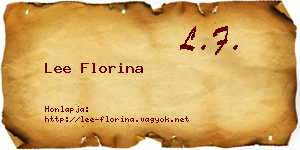 Lee Florina névjegykártya